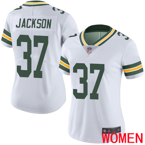 Green Bay Packers Limited White Women 37 Jackson Josh Road Jersey Nike NFL Vapor Untouchable